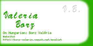 valeria borz business card