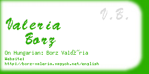 valeria borz business card